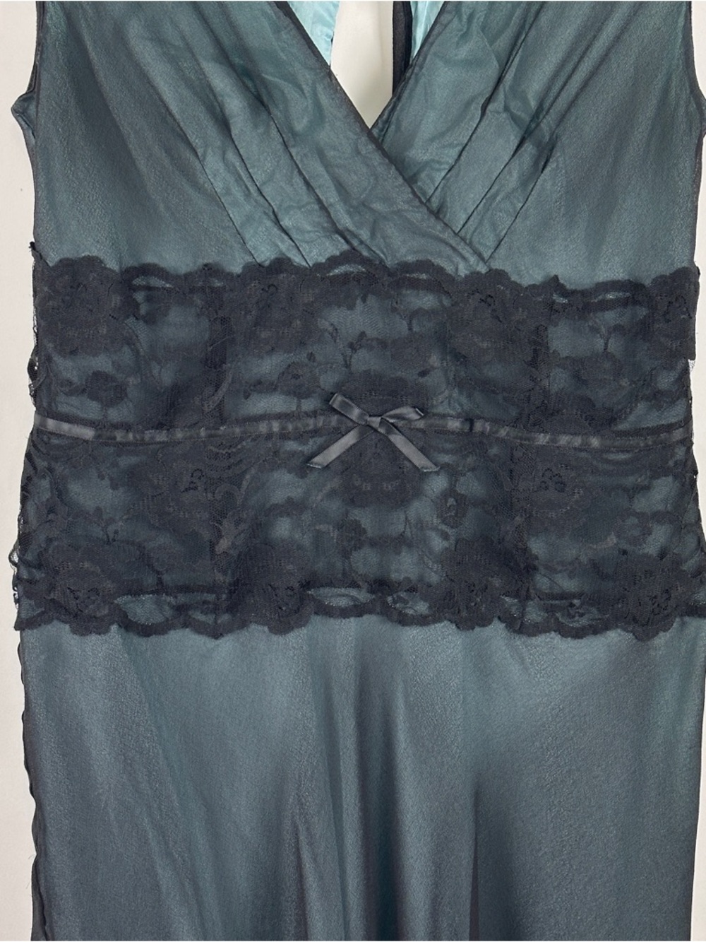 Adrianna Pappell Y2K Whimsigoth Lace Waist Sleeveless Silk Midi Dress - Picture 3 of 8